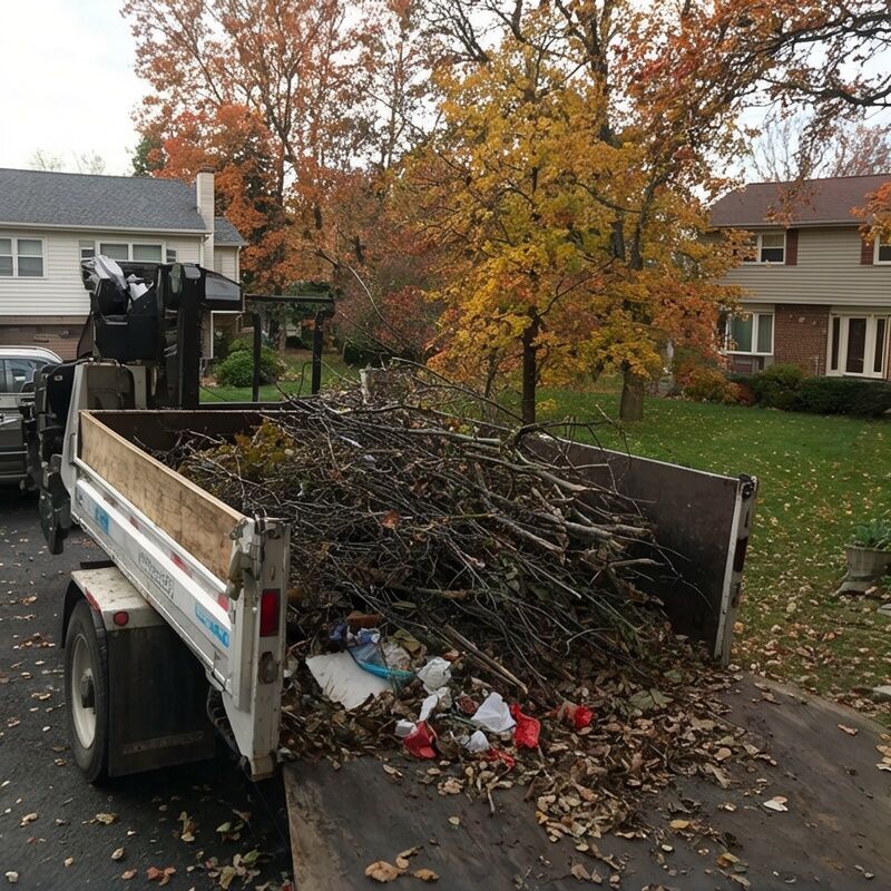 Yard waste removal after landscaping